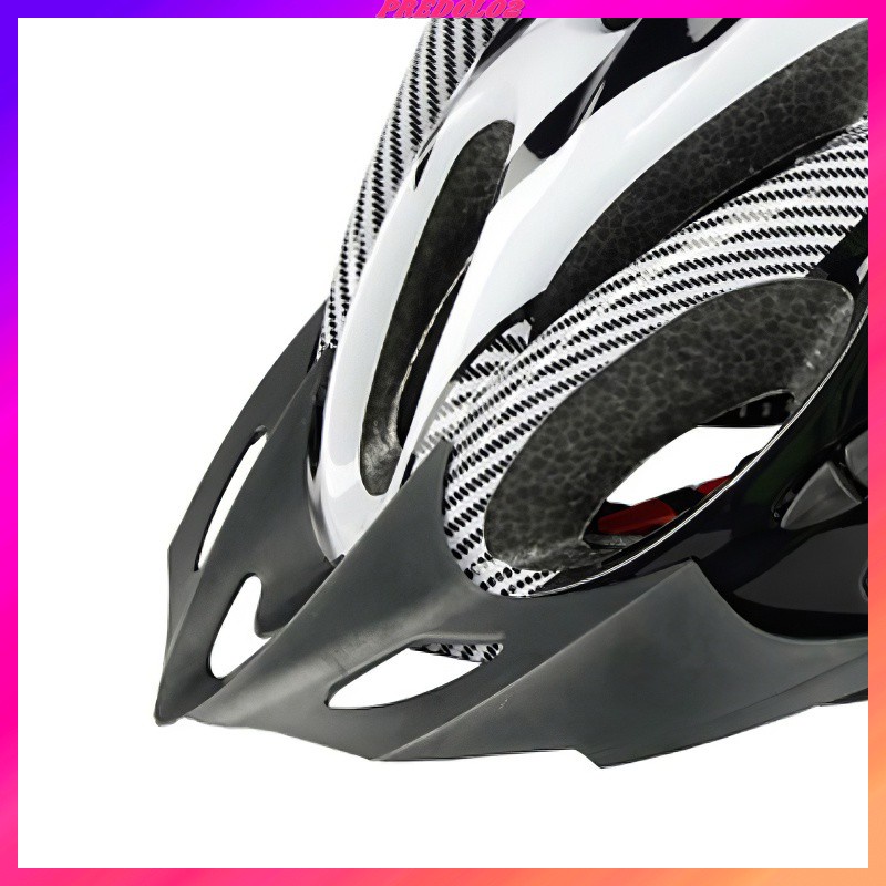 [BigSale] Bike Helmet with Visor Anti-impact EPS Cycling Bicycle Headgear Red Black