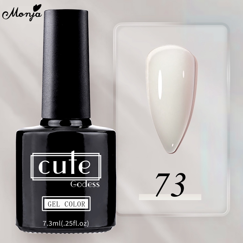 Gel sơn móng tay MONJA UV dạng thạch trong mờ DIY nhiều màu sắc tùy chọn 7.3ml