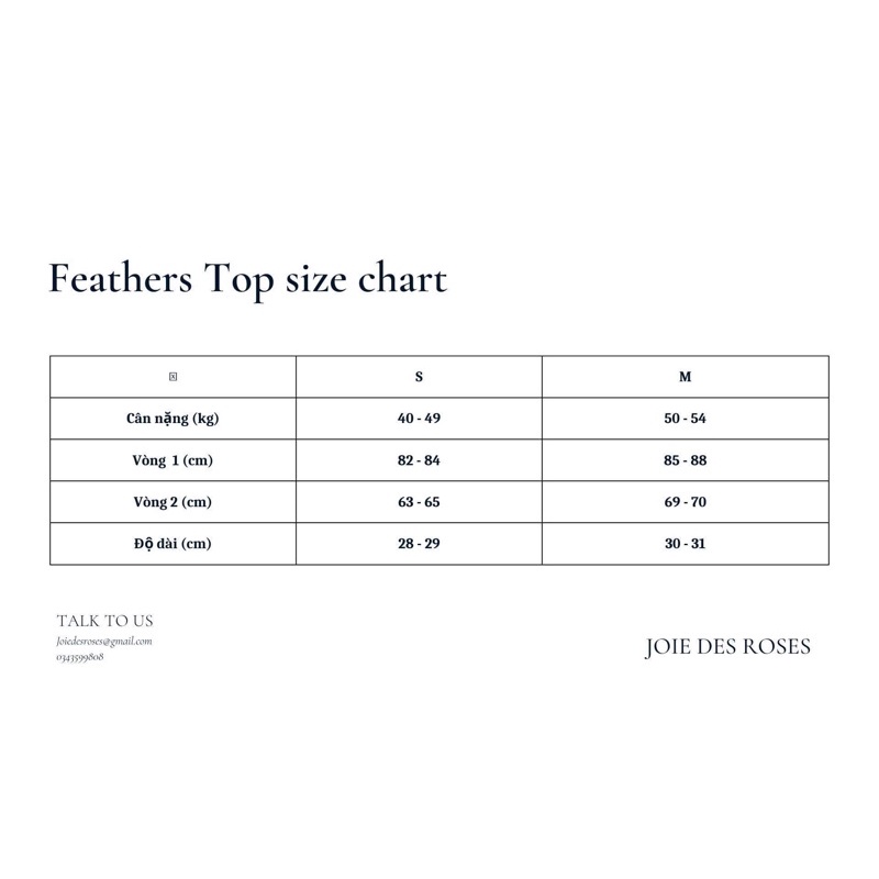 Áo quây Feathers Top by Joie des Roses