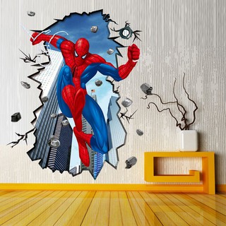 Decal người nhện 3D dán tường