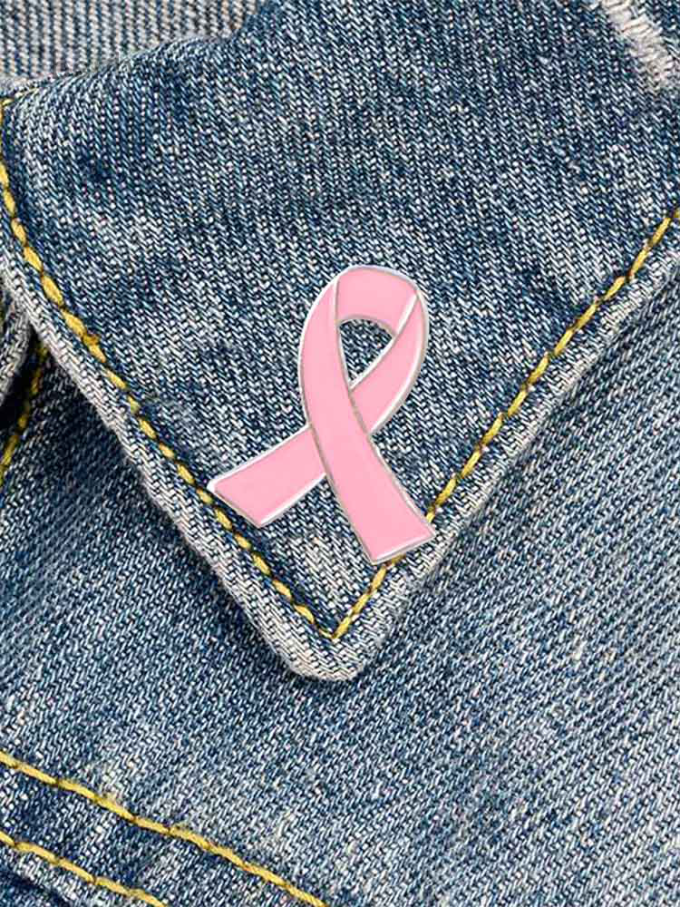 Ghim Cài Áo Hình Ruy Băng Màu Hồng / Vàng