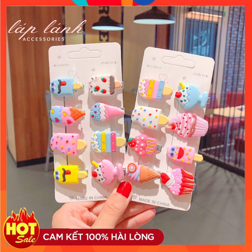 [Có sẵn] SET KẸP MÁI KẸO NGỌT 10 CÁI ĐỦ MÀU SẮC ĐÁNG YÊU DỄ THƯƠNG KMKID01