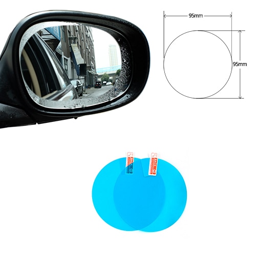 Bộ 2 Phim Dán Bảo Vệ Kính Chiếu Hậu Xe Hơi Chống Sương Mù / Nước Mưa Tiện Dụng