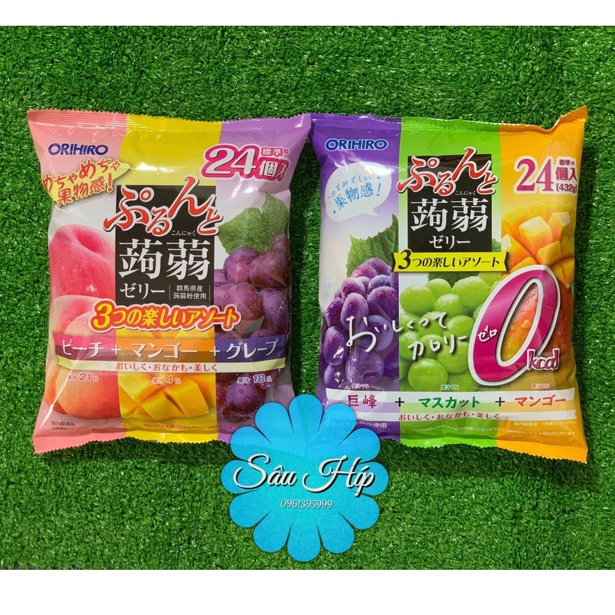 Thạch Trái Cây Orihiro 3 Vị Gói 24 Viên