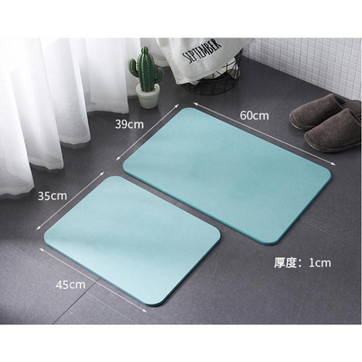 Thảm đá lau chân siêu thấm hút nước, chống trơn công nghệ Nhật Bản 60x39x0.9cm