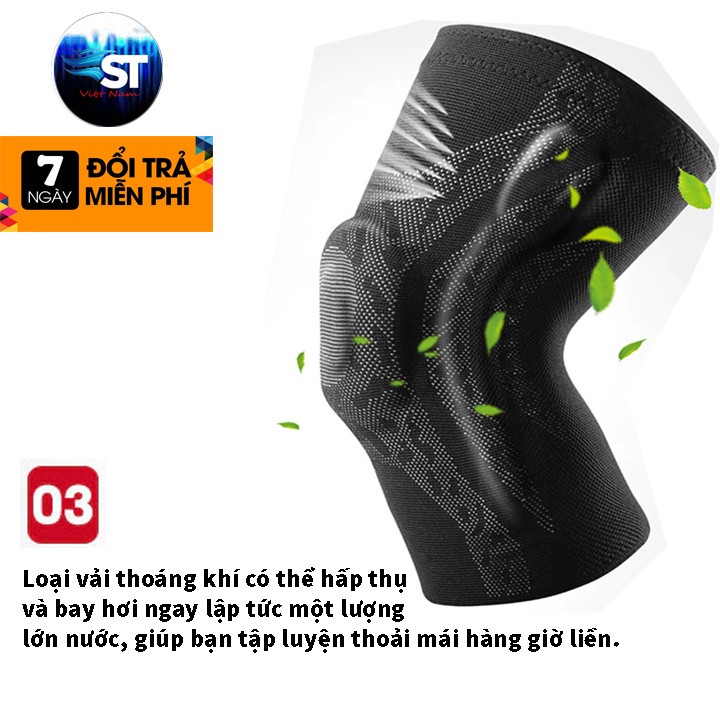 Bó gối thể thao dài, Đai bảo vệ gối Gym, bóng đá, bóng chuyền  - St Việt Nam