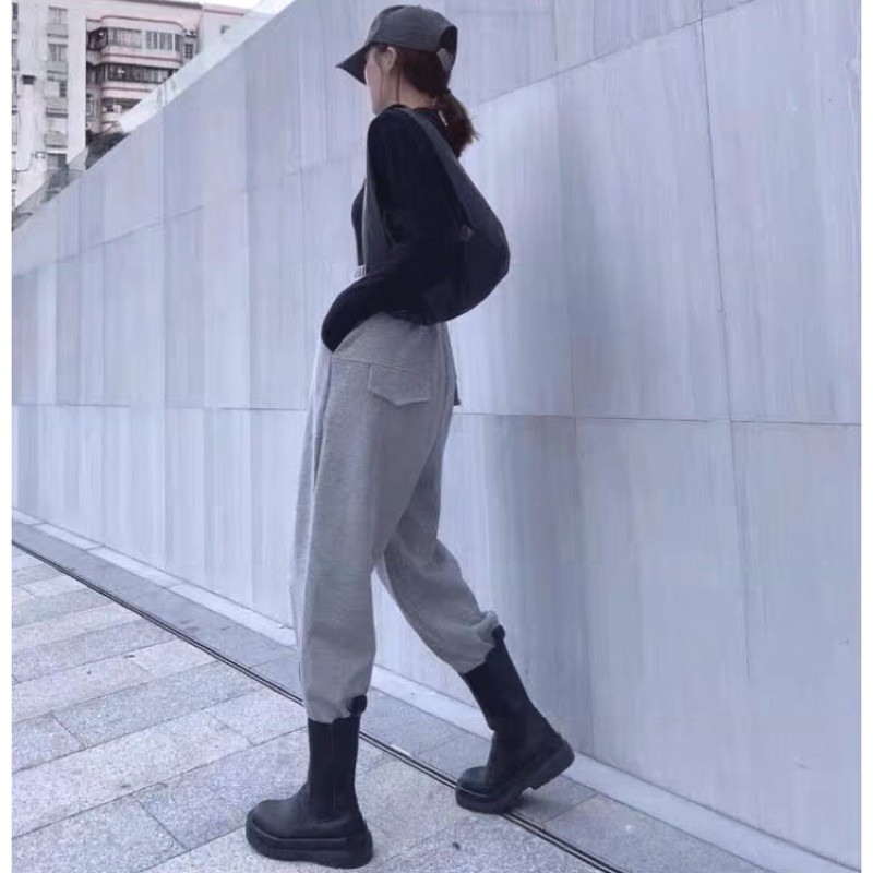 [video] Quần nỉ MS08 jogger 2 nắp túi sau ống quần chiết ly
