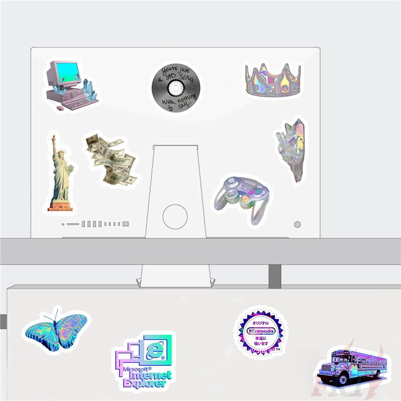 ❉ Abstractionism -  Vaporwave Steam Punk Series 01 Stickers ❉ 50Pcs/Set Fashion DIY Decals Doodle Stickers