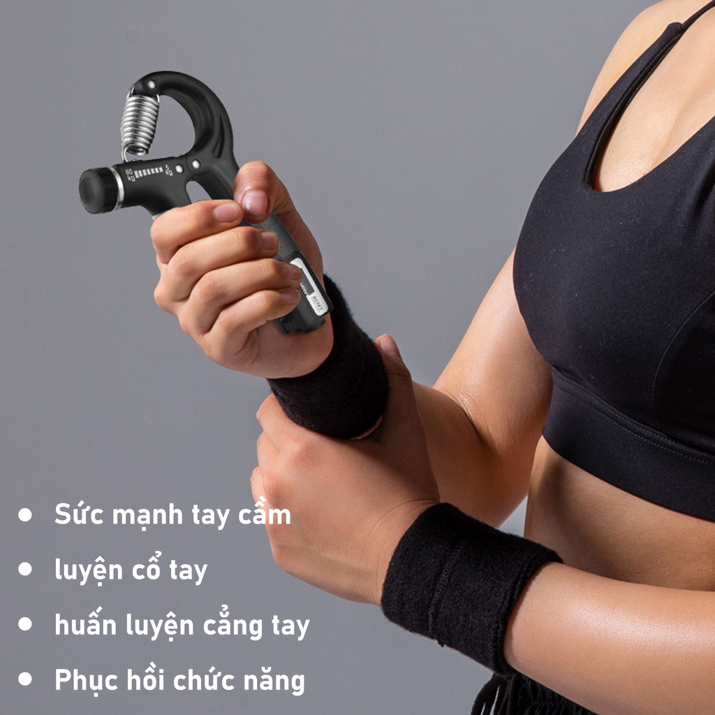 Kìm Bóp Tập, Kìm Bóp Tập Cơ Tay, Dụng Cụ Tập Gym Tại Nhà Điều Chỉnh Lực Có Đếm 5-60kg