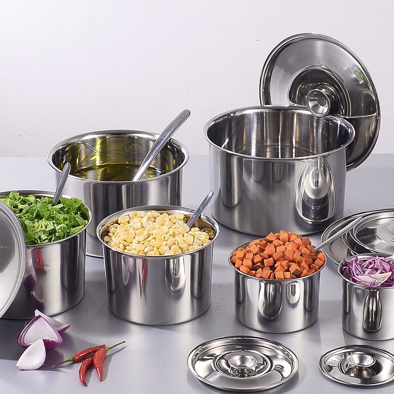 Hộp Đựng Gia Vị Bằng Thép Không Gỉ Dày Dặn Có Nắp Đậy