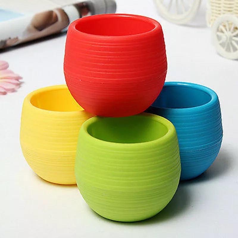 Chậu hoa nhỏ gọn mini dễ thương nhiều màu sắc 7x7cm
