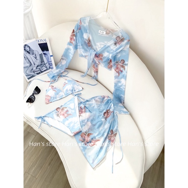 BỘ BIKINI ĐI BIỂN 4 MÓN SIÊU HOT