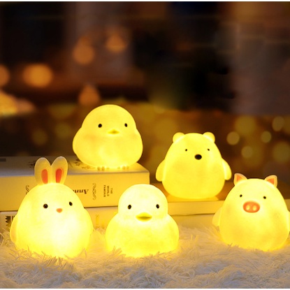 đèn led gấu thỏ chó vịt heo DL15 đèn ngủ mini