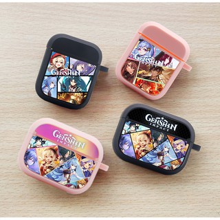Vỏ silicon dẻo cho Airpods 1 / 2 / Pro hình Genshin Impact