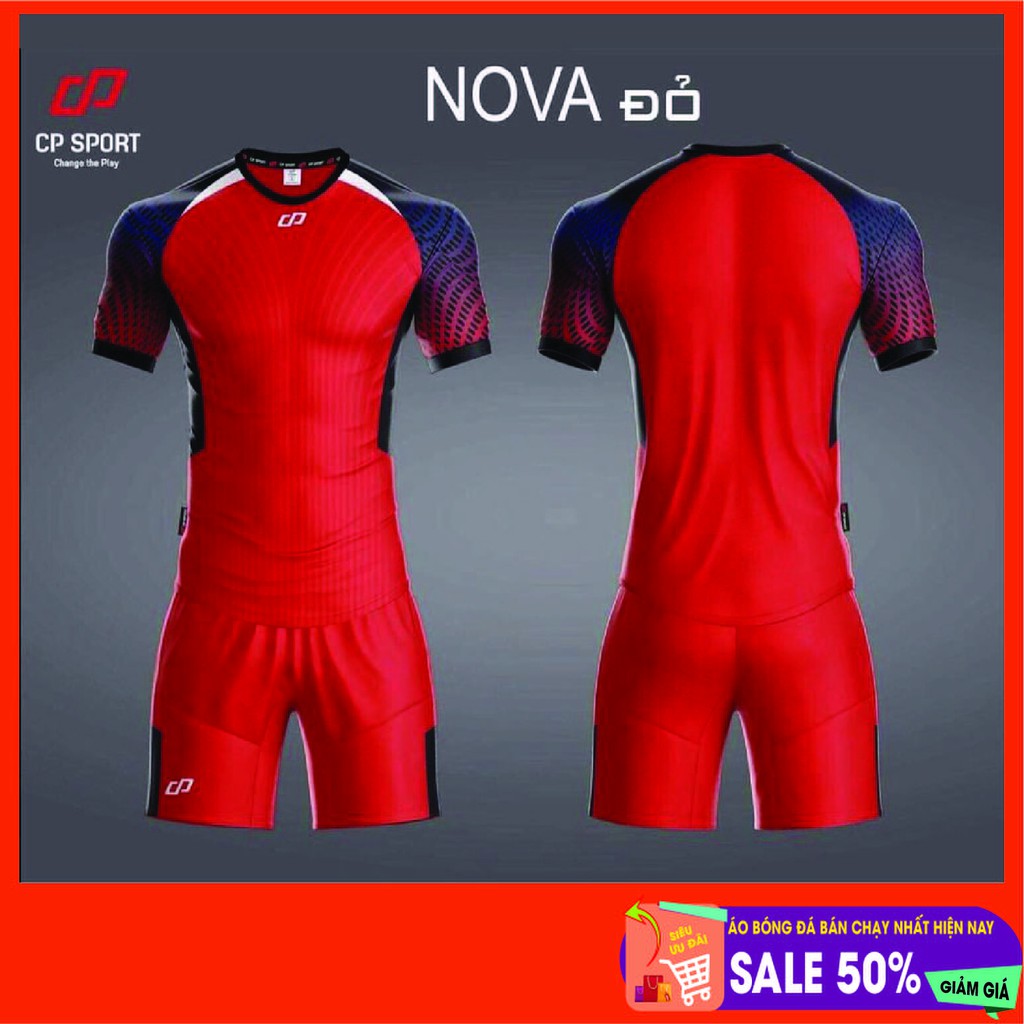Bộ quần áo thể thao, Bộ áo bóng đá không logo CP NOVA  2021 - 2022 sẵn kho, giá tốt