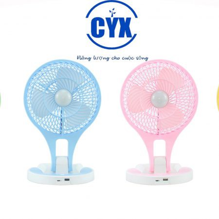 Bộ Quạt Sạc Tích Điện Kèm Đèn Led 3in1 Model 5580 Chui Sạc Số 8 Để Bàn Treo Tường Tiện Dụng