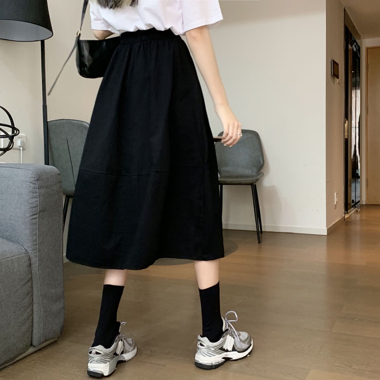 Chân Váy Chữ A Dài Vừa Eo Cao Đơn Giản Phong Cách Hàn Quốc Thời Trang Mùa Hè Mới Cho Nữ