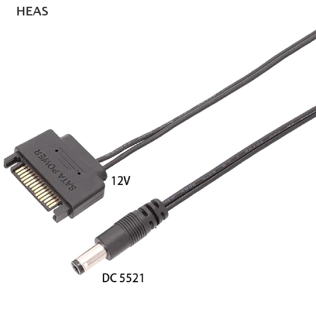 He 1Pc SATA Male To DC 5.5*2.1mm 12V power supply SATA to DC Cable 20cm id