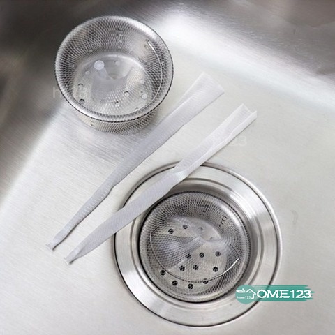 Set 100 túi lưới lọc bồn rửa dùng một lần nhiều kích cỡ cho nhà bếp