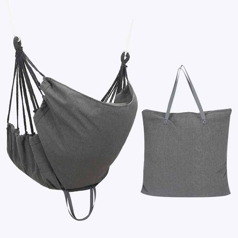 Ghế võng canvas dạng xoay treo xích đu có thể gấp gọn, decor phòng - sân vườn