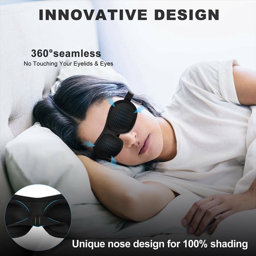 AOTUO COD 3D Memory Foam Padded Travel Sleep Eye Mask Shade Cover Sleeping Blindfold