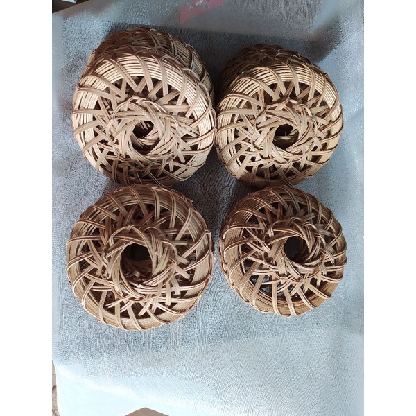 Rế tre lồng chim cu gáy, decor trang trí size 10cm