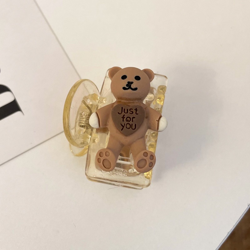 Kẹp Tóc Đuôi Ngựa Nhỏ Bằng Acrylic Kim Loại Thời Trang Hàn Quốc