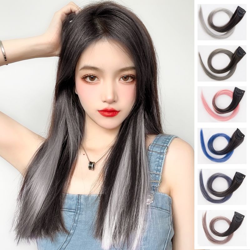 Tóc giả dạng kẹp tạo kiểu highlight nhiều màu sắc thời trang tùy chọn dành cho nữ