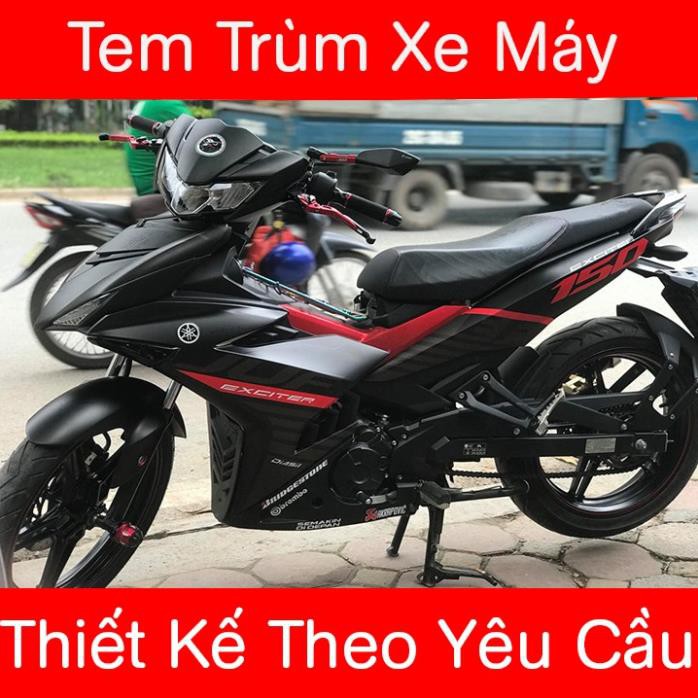 Tem Trùm Xe Exciter 150 Đen Nhám Ex150