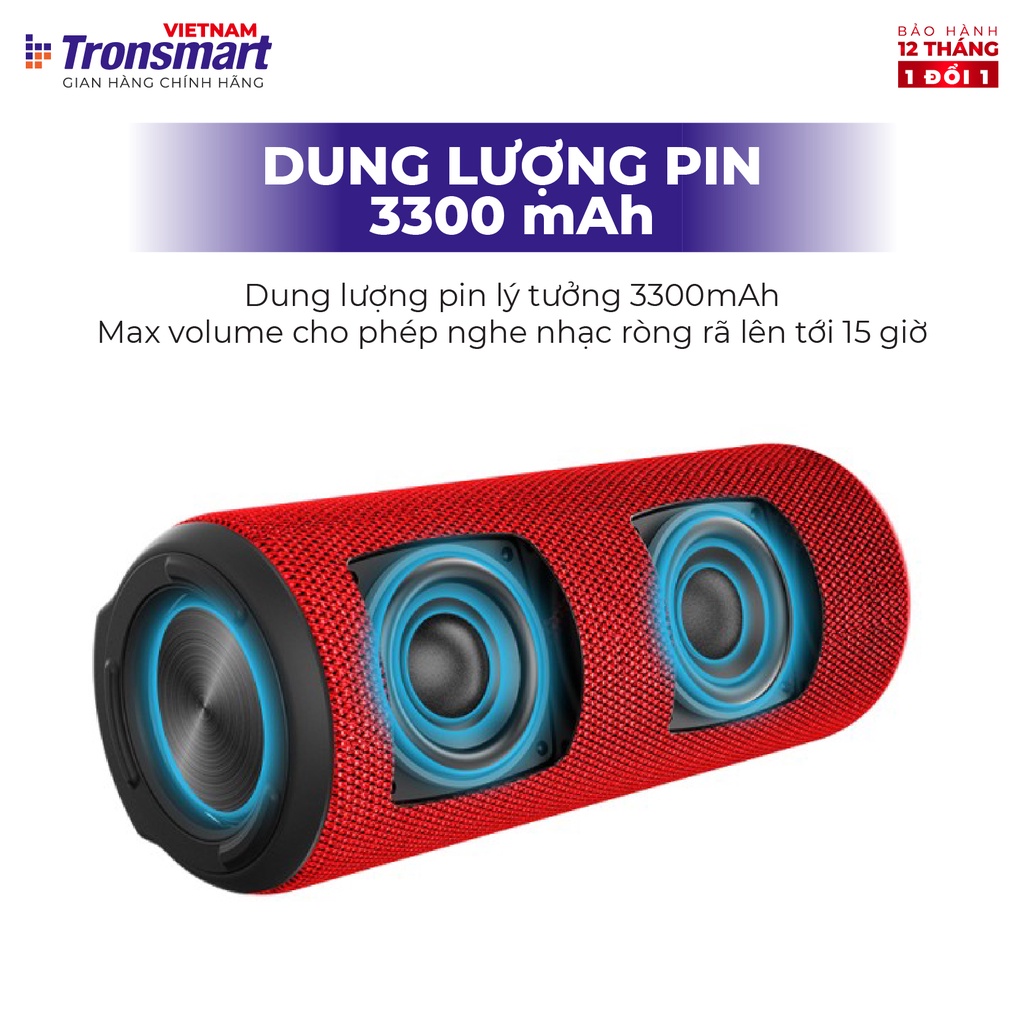 Loa Bluetooth 5.0 Tronsmart Element T6 Plus/ T6 Plus Upgraded - 360 độ - Hàng chính hãng - Bảo hành 12 tháng 1 đổi 1