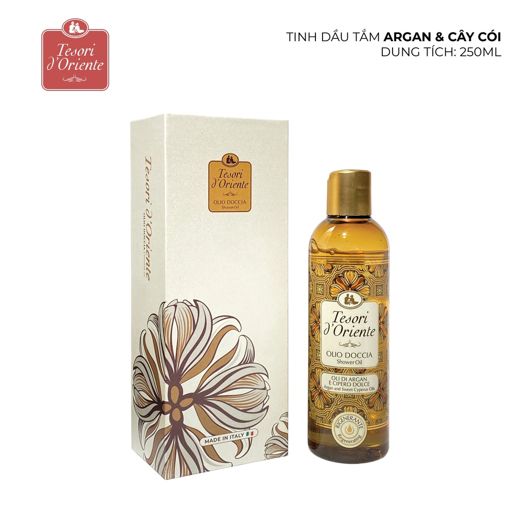 Tinh dầu tắm Tesori d'Oriente Argan và Cyperus - Argan & Cyperus Oils 250ml | BigBuy360 - bigbuy360.vn