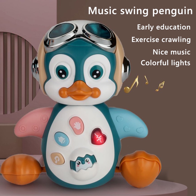 Đồ chơi chim cánh cụt HYG Toys phát nhạc và đèn led đáng yêu dành cho bé