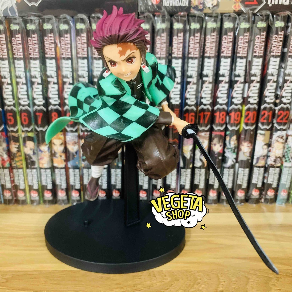 Mô hình Kimetsu No Yaiba - Mô hình thanh gươm diệt quỷ - Kamado Tanjiro tư thế vung kiếm chiến đấu - Tanjirou - Cao 18cm
