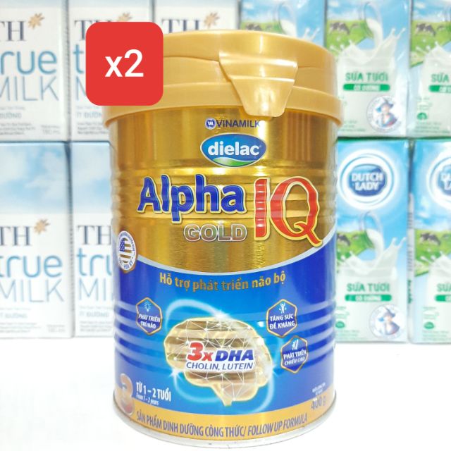 💦💦Combo 2 lon sữa Dielac Alpha Gold 3 400g