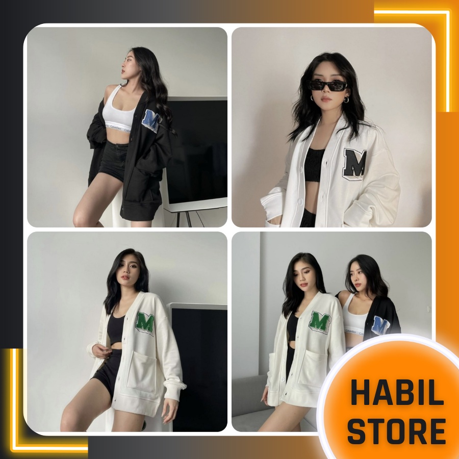 Áo cardigan nỉ bông cotton unisex dưới 85kg thêu logo M missout