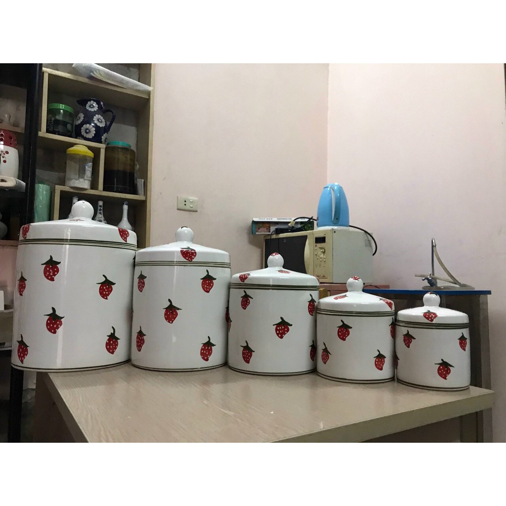 Hũ Muối Dưa  Sứ tráng men 2 mặt Bát Tràng