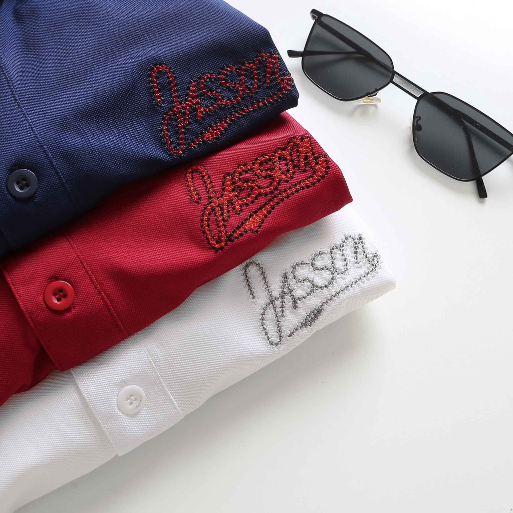 Áo polo cổ bẻ phối tay - Áo jasson cổ bẻ - áo cổ bẻ vải cá xấu co giãn cho nam cao cấp đi tập thể dục, đi chơi | BigBuy360 - bigbuy360.vn