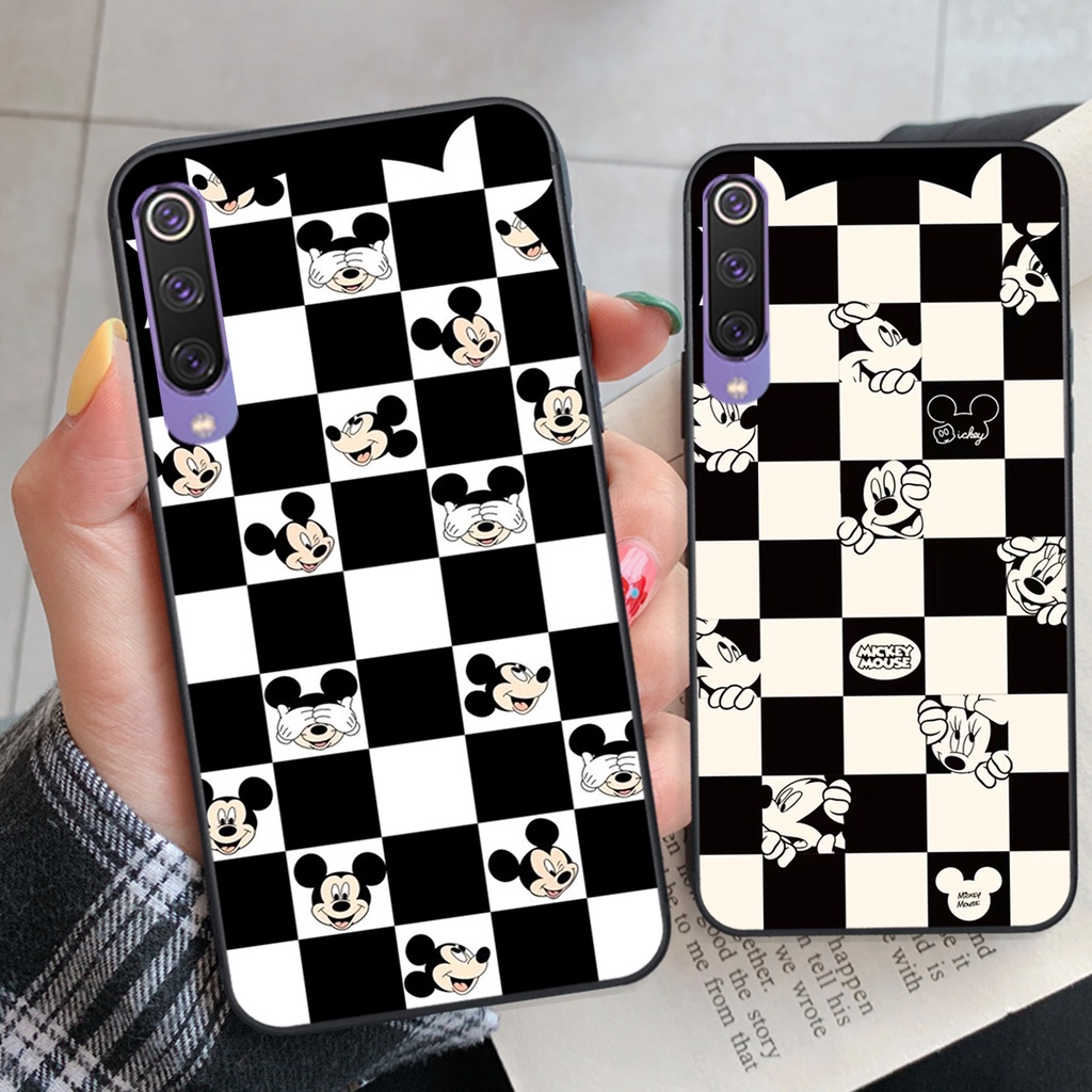 Ốp lưng Xiaomi Mi 9 / MI 9 SE trái tim họa tiết caro, mikey họa tiết beabrick kaws cute