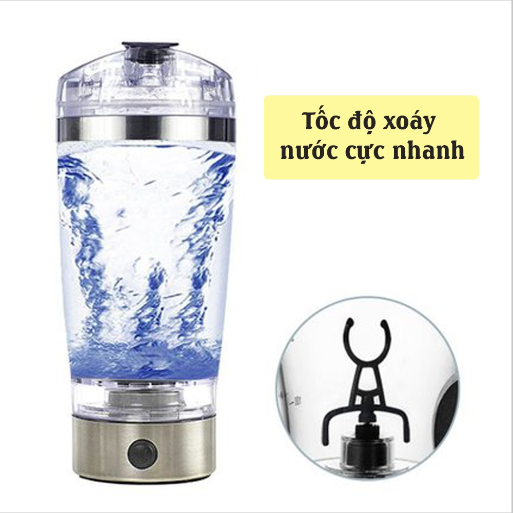 [ SALE SỐC ] Bình Pha Nước Tự Động Dung Tích 450ML Chạy Pin Tiểu Cực Bền Cực Tiện Lợi Khi Tập Gym Thể Thao