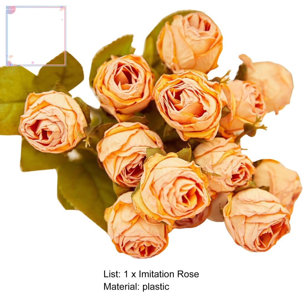 Bó Hoa Giả 15 Bông Xinh Xắn Trang Trí Chụp Ảnh