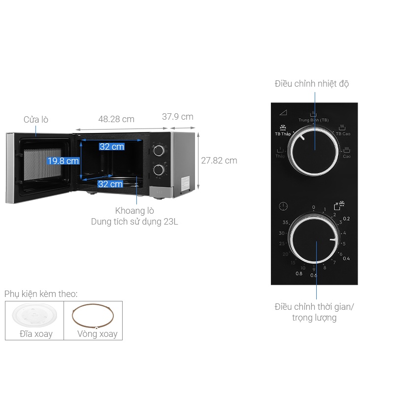 Lò vi sóng Electrolux EMM23KI9EBP 23 lít - Smart House