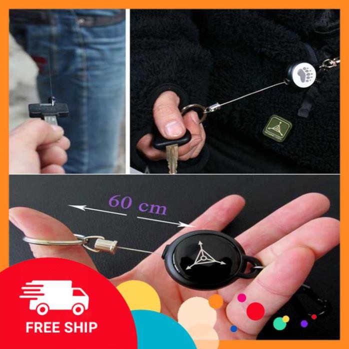 Móc khóa dây rút kim loại ET3-Tặng 10 cây chọc sim Etomax cao cấp.