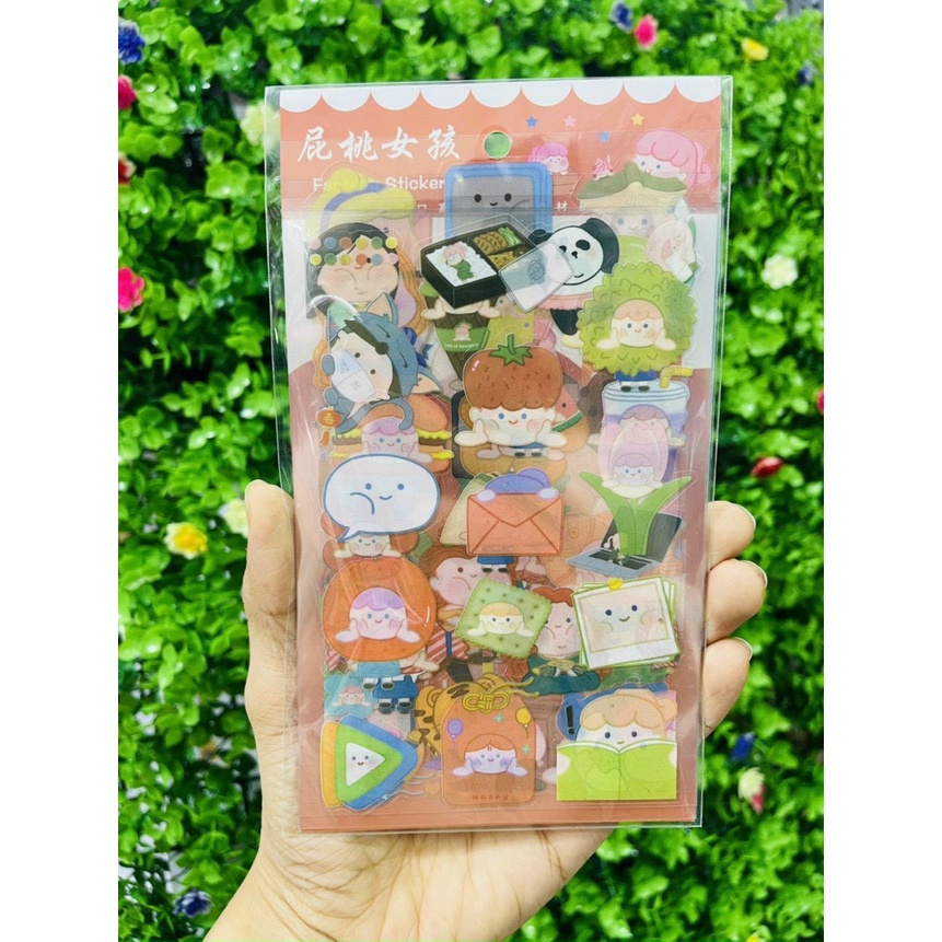 Sticker Bộ 6 Tấm Trang Trí Sổ Siêu Cute (Nhiều Chủ Đề)