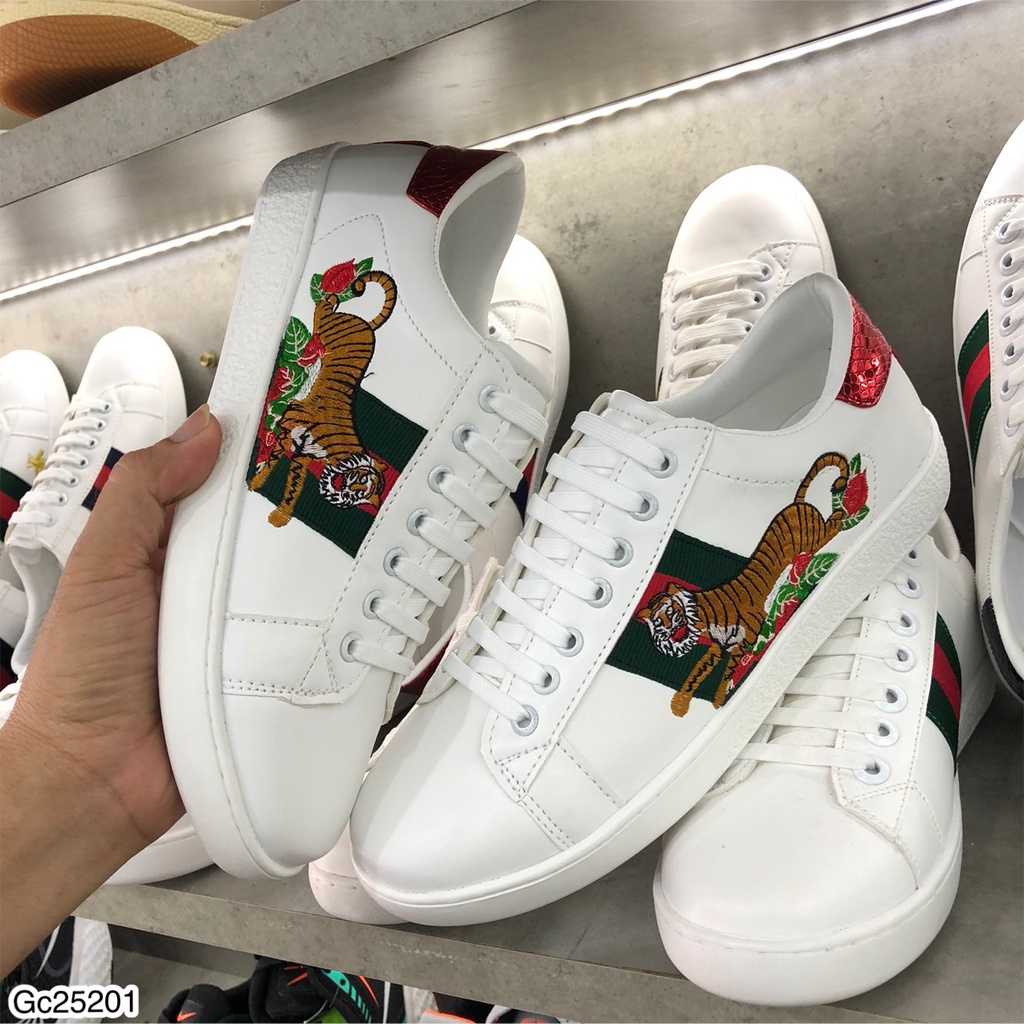 Giày Sneaker GC Nam Nữ Thêu Hình Hổ Cực Đẹp - Giày Sneaker GC Nam Thêu Hình Siêu Chất