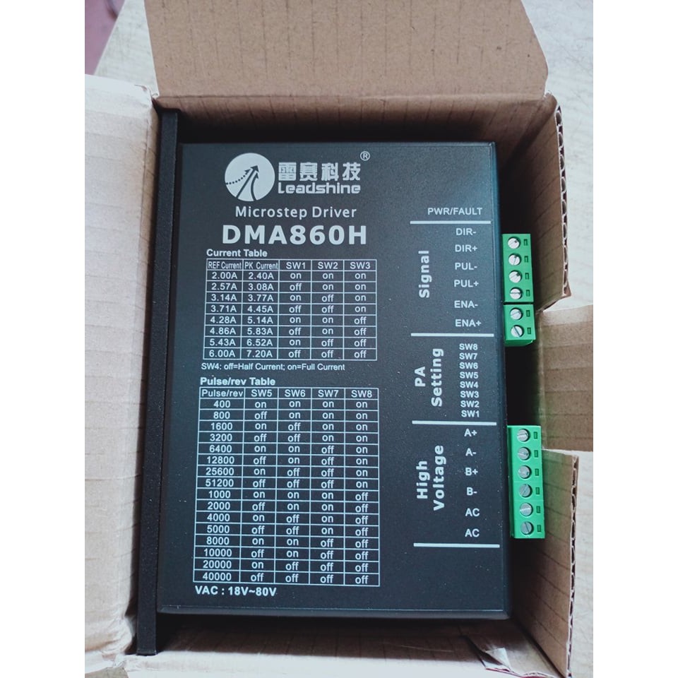 Driver điều khiển động cơ bước DMA860H chính hãng Leadshine (Hỗ trợ kĩ thuật sau bán hàng)