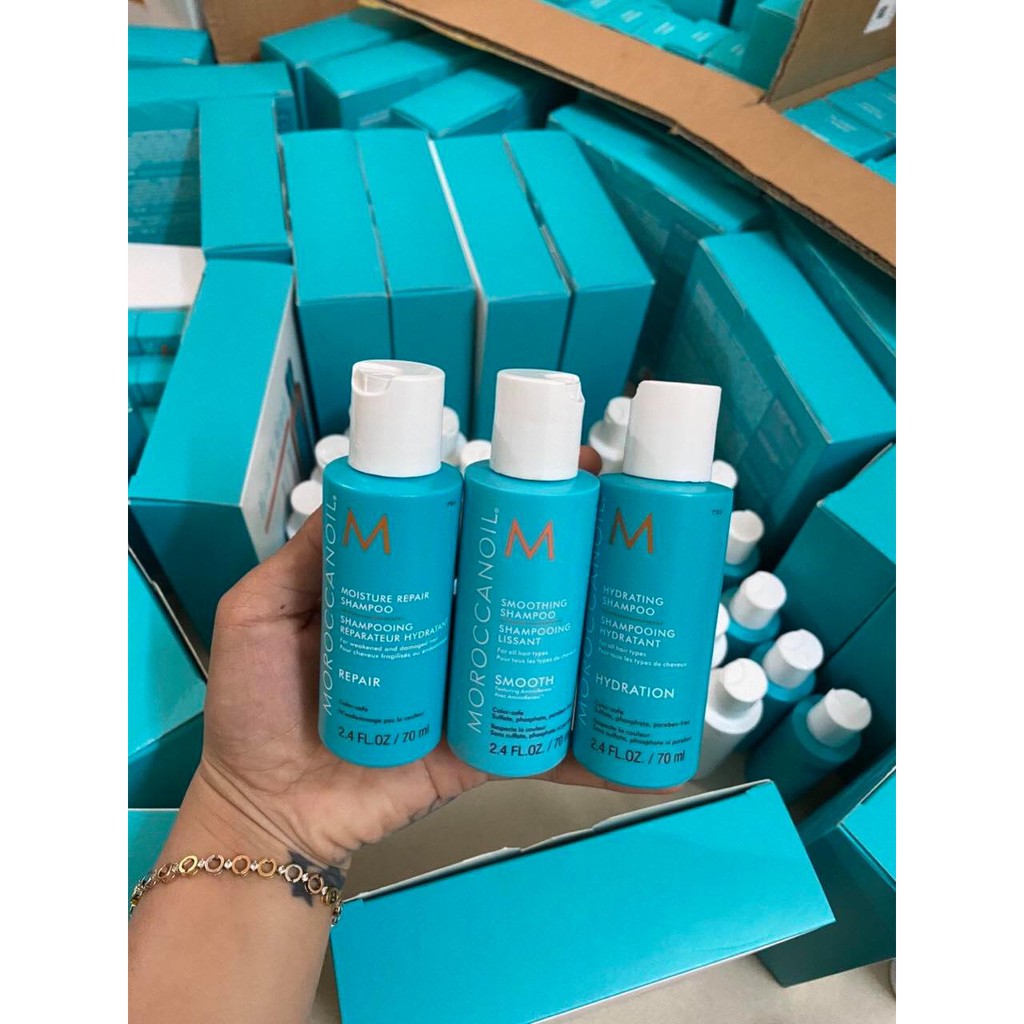 [ Moroccanoil Chính Hãng ] Dầu Gội Xả Suôm Mượt Moroccanoil Smooth 70ml X 2