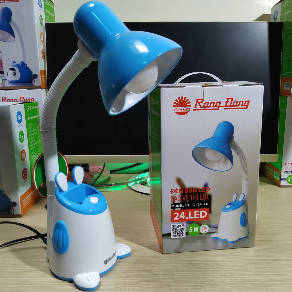 Đèn học RẠNG ĐÔNG chống cận RL-24 LED kèm bóng LED 5W tiết kiệm điện năng, bảo vệ thị lực pp Bởi DooDee Shop