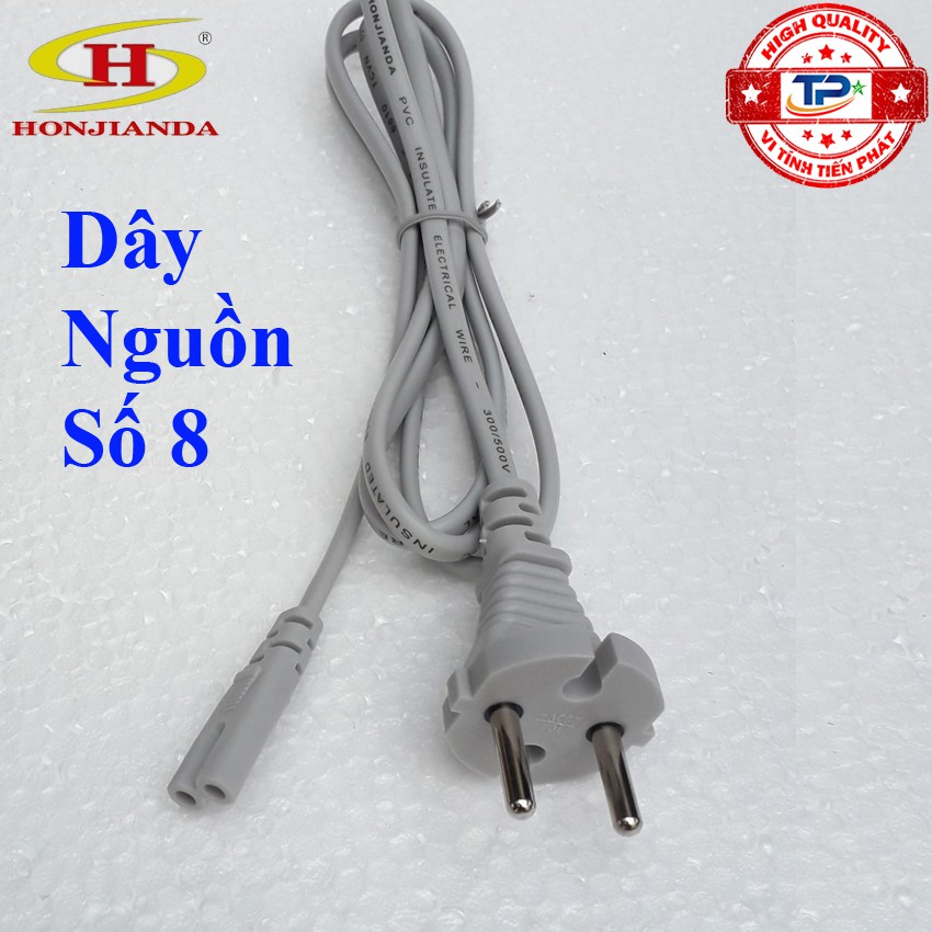 Dây điện nguồn số 8 Honjianda HJD-BDNS8 216 dài 1.6m - dùng cho các thiết bị điện , điện tử .... Hàng Xịn