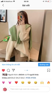 Áo len nhiều màu