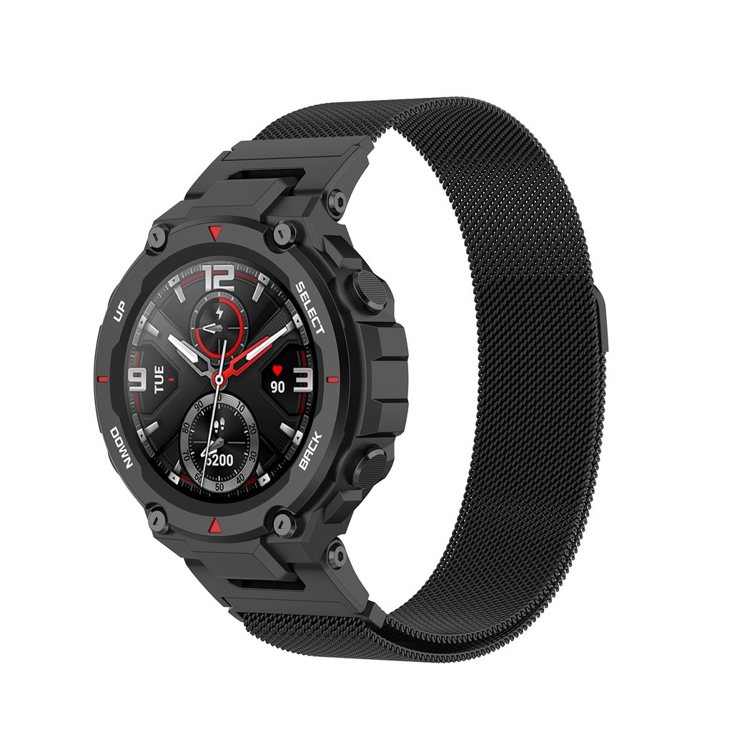 Dây Đeo Thay Thế Chất Liệu Thép Không Gỉ Khóa Nam Châm Cho Xiaomi huami AMAZFIT T-Rex A1918